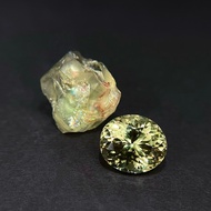 Natural Apatite (Apatite) Gem And Raw Ore Set [Keelung Cra Multicolor Stone]