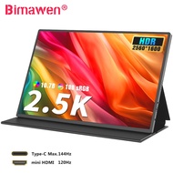 Bimawen 16 inch 2.5K 144Hz Portable Monitor 100%Adobe RGB 2560*1600 Gaming Display Screen For Laptop
