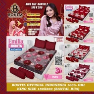 Emilia Bed Sheet by Bonita King Size 180x200 T25 6 Feet Micotex Official 2 Pillow SetOriginal