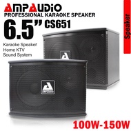 6.5 inch CS651 AmpAudio Professional Speaker karaoke System 1Pair 150w peak power woofer Family KTV System home theater Speaker