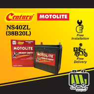 [Installation Provided] Century Motolite Heavy Duty NS40ZL 38B20L Car Battery Bateri Kereta Myvi Bez