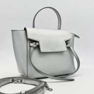 CELINE賽琳新款標誌腰包Nano 2way手提包單肩包銀色