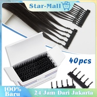 1 Box 40Pcs 2 Generation 6D Hair Extension Buckle Generation No Trace Hair Extensions Tool