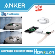 Anker MagSafe Compatible MagGo UFO Charger 3-in-1 Wireless Charging Station Qi2 Certified 15W Max Fo