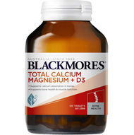 Blackmores Total Calcium Magnesium + D3 125 Tablets แบลคมอร์ส โททอล แคลเซียม แมกนีเซียม และดี 3 125 