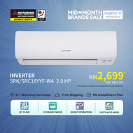 Mitsubishi 2HP R32 Inverter Air Conditioner 5 Stars SRK/C18YYF-W4