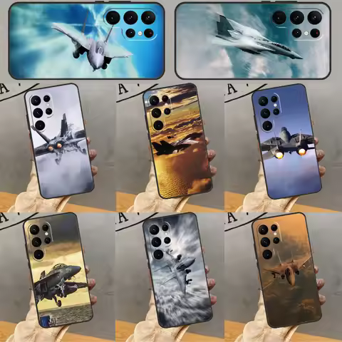 F14 Fighter Tomcat Phone Case For Samsung Galaxy S25 Ultra S24 S22 S21 Ultra S9 S10 S20 Plus S23 FE 