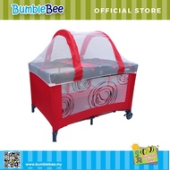 Bumble Bee 2 Levels Bassinet Playpen/Playard/Travel Cot - Classic Red