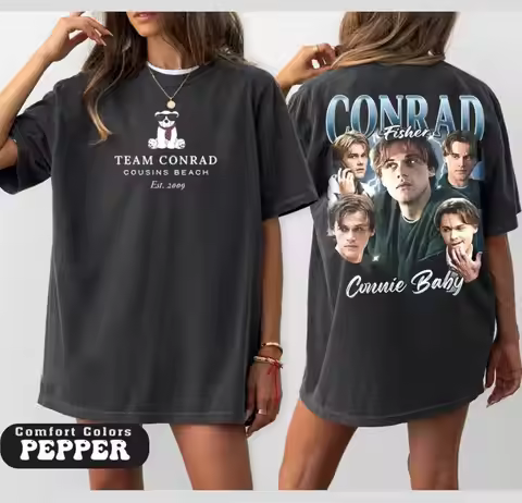 Team Conrad Bootleg Comfort Colors Shirt Conrad Fisher T-Shirt The Summer Turned Pretty Shirt Cousin