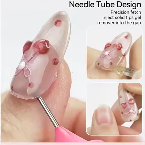 15ML Nail Glue for Press on Acetone Free Nail Polish Remover Multi-Functional Remover for Nails Tips