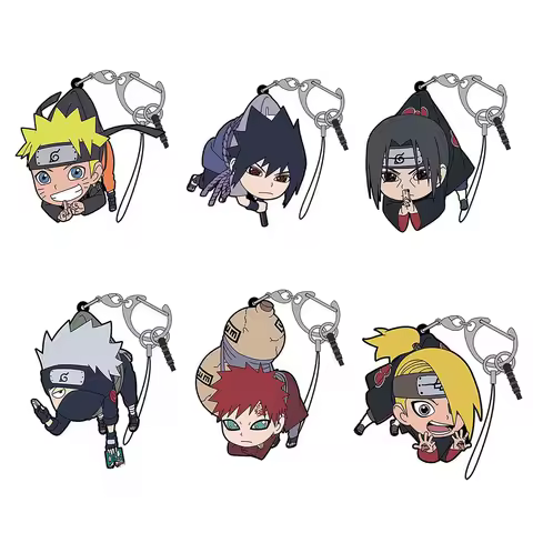 Cartoon Acrylic Keychains Uzumaki Naruto Anime Figures Gaara Key Chains Schoolbag Pendant Gaara Car 