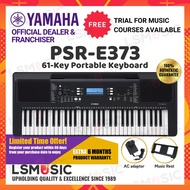 Yamaha PSR-E373 61 Key Portable Keyboard w Music Rest AC Adaptor Touch Sensitive Electronic Keyboard