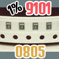 10pcs Chip resistor smd 9101 912 1% size 2012 0805 9.1Kohm 9.1K ohm 9.1 Kohm 9.1Kohm 9.1K ohm 9.1 Ko