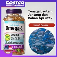 Webber Naturals Triple Strength Omega-3 Fish Oil 900mg, 600 EPA/300 DHA, 200 Softgels-Costco