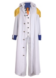 Faihuu Admiral Aokiji Kuzan Cosplay Costume Halloween Marine Costume