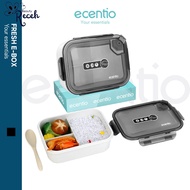 Ecentio Lunch Box Children's Lunch Box bento Box Lunch Box tupperware Cupping Box 1300ml Gray