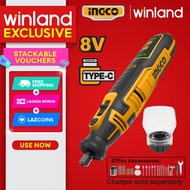 Ingco by Winland Lithium-Ion Cordless Grinder with 67pcs Accessories 8V/5000-25000rpm CMGLI0801 ING-