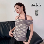 LULUS/Retro Fake Two-Piece Plaid Sleeveless Top 2 Colors [A01260187] 260603