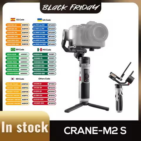 ZHIYUN Official CRANE M2S 3-Axis Mirrorless Cameras Gimbal Handheld Stabilizer for Sony Canon Action