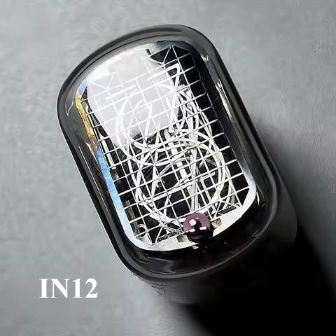IN12 Nixie Glow Tube, Single Vintage Digital Tube for DIY Nixie Clock Projects, Retro Electronic Com