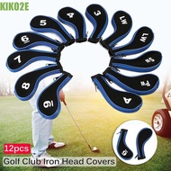 KIKO2E Golf Iron Headcover Durable Sports 12Pcs Golf Iron Covers Set Protective Cover Training Equip