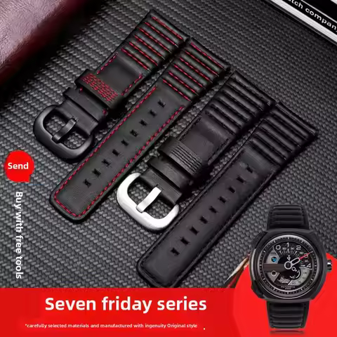 28mm For Seven Friday High qualityGenuine Leather Watch Strap M2/Q201/02/03 P1 Cowhide Watchband Wri