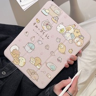cartoon case iPad 2022 pro11 2024 air4/5/6 three-fold acrylic iPad case mini6/7 gen5/6/7/8/9/10 cute