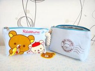 【正版授權】拉拉熊 懶懶熊 Rilakkuma 輕鬆熊 San-X  麻繩手拿包/帆布麻繩化妝包/筆袋/收納包