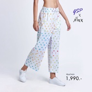 GSP Pants Alexs font กางเกง ทรงหลวม ขายาว สีขาว PBAFWH