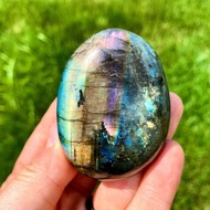 Labradorite Palm Stone - Labradorite Stone - Labradorite Tumbled Stone - Labradorite Crystal - Labradorite - คริสตัลบำบัดและหิน