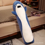 ⭐Affordable⭐Funny Blue Shark Long Pillow Squishy Washable Cartoon Animal Emotional Animal Leg Support Pillow Boys Girls