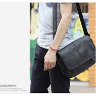 Túi Đeo Chéo Học Sinh Da Siêu Dày Chống Nước Phổ Thông Kiểu Trơn 2 Pát Hít Shalla L90