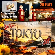 2D Flat - 2D Flat 2D Flat - [2D Flat] 2D Flat Printing, 1pc, Tokyo Themed Retro Wall Sign Sign, Home