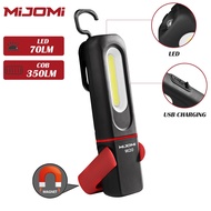 Mijomi W20 COB LED Magnetic Work Light with USB Rechargeable,Portable Task Inspection Trouble Lights