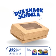 Dus Snack Box Mika Kotak Brownies Dus Kraft Laminasi Ukuran 15x10x5 cm