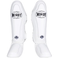 วินดี้สนับแข้ง WSG3-WH สีขาว Windy shin guards – หนังวัวคัดพิเศษ S M L XL | Windy Boxing Store