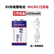 Hot-selling Fast Shipping 9v Rechargeable Lithium Battery usb Rechargeable Multimeter Guitar Microph