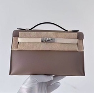 全新愛馬仕 hermes kelly pochette 一代 SO M8拼奶油白 nata