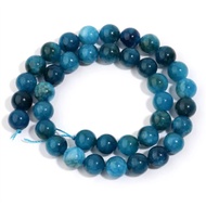1 Strand Natural Blue Apatite Stone Beads 4/6/8/10mm Round Gem Bead for DIY Bracelet Charms Jewelry