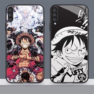 N-25 One Piece Luffy HD Glass Casing for Samsung M02 A30S A70S A70 A02 A10S A50 A50S A7 A10 Case