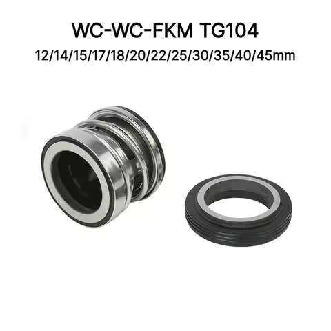 WC-WC-FKM TG104-12/14/15/17/18/20/22/25/30/35/40/45mm Mechanical Shaft Seal Single Spring For Water 