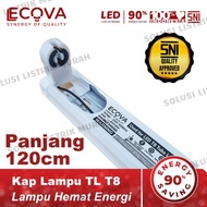LAMPU LED T8 TUBE LAMPU ECOVA T8 TUBE 18 WATT & 9 WATT PUTIH KAP LAMPU TL LED LAMPU NEON T8