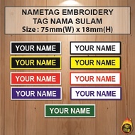 Name Tag Sulam/Student Name Tag With Embroidery/ Tag Nama Pelajar Sulam/Hot Sales/