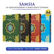 Al Quran Large Samsia A4 Size Quran Al Quranulkarim HVS Quran Non Translation Jumbo 15 Lines Khot Ottoman