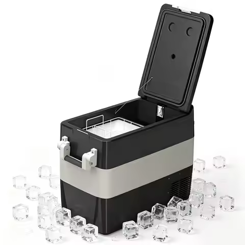 53QT 12V Car Refrigerator 50L Portable Fridge Freezer, 0F-50F Electric Cooler, AC/DC For Truck Boat 