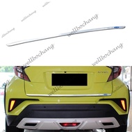 Car Rear Trunk Tailgate Back Door Tail Gate Strip Cover Trim Sticker for Toyota C-HR CHR C HR 2016-2020 Stainless Steel Accessories