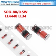 [20-100pcs]  LL4448 0.5W LL34 SOD-80 SMD Switch Diode 1206 Glass Cylinder Package New Source