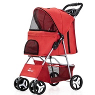 🚢Pet Cart Stroller Cat Stroller out Trolley Teddy Stroller Cat Stroller Lightweight Folding Delivery Strict Selection Wh