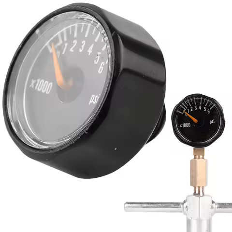 Paintball Air Pressure Gauge6000psi Alloy Mini Micro Manometer 1/8NPT Threads Air Fill Station Paint