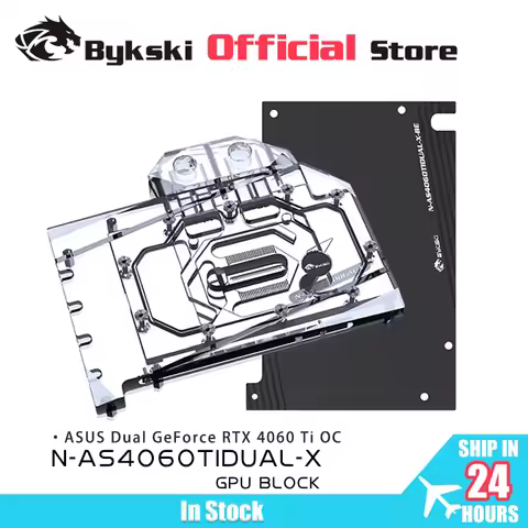 Bykski GPU Block Use for ASUS Dual GeForce RTX 4060Ti OC Graphics Video Card Water Cooling / Radiato